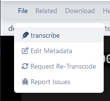 Select Transcribe